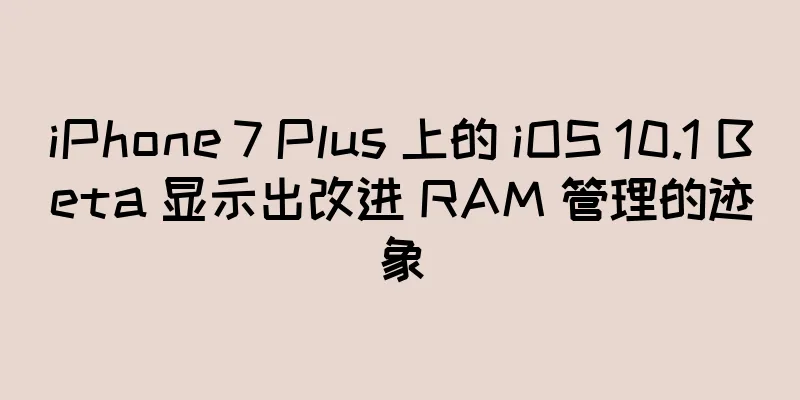 iPhone 7 Plus 上的 iOS 10.1 Beta 显示出改进 RAM 管理的迹象