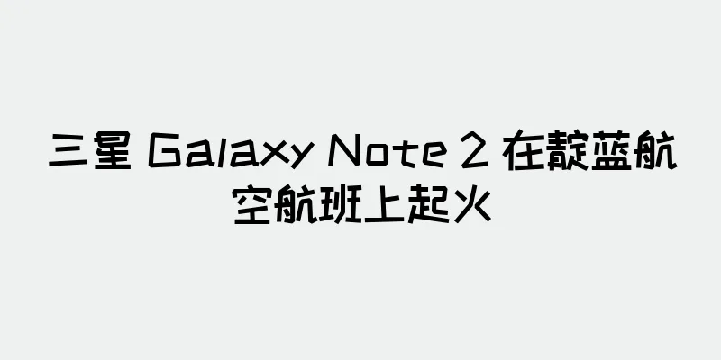 三星 Galaxy Note 2 在靛蓝航空航班上起火