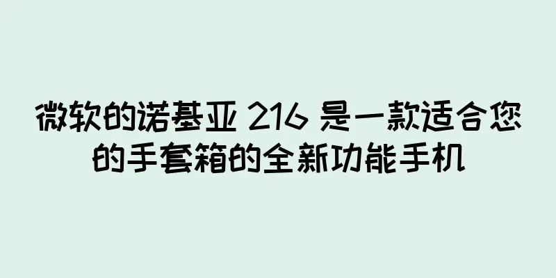 微软的诺基亚 216 是一款适合您的手套箱的全新功能手机