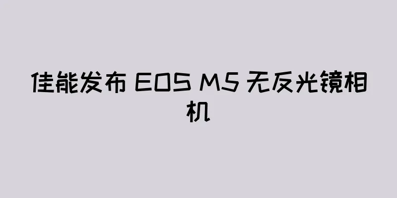 佳能发布 EOS M5 无反光镜相机