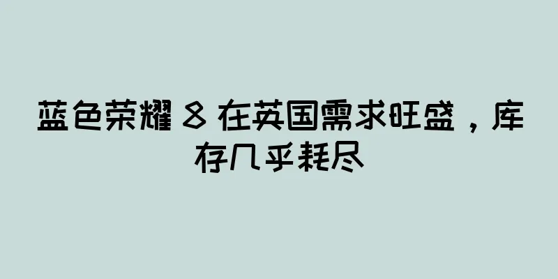 蓝色荣耀 8 在英国需求旺盛，库存几乎耗尽