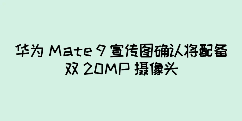 华为 Mate 9 宣传图确认将配备双 20MP 摄像头