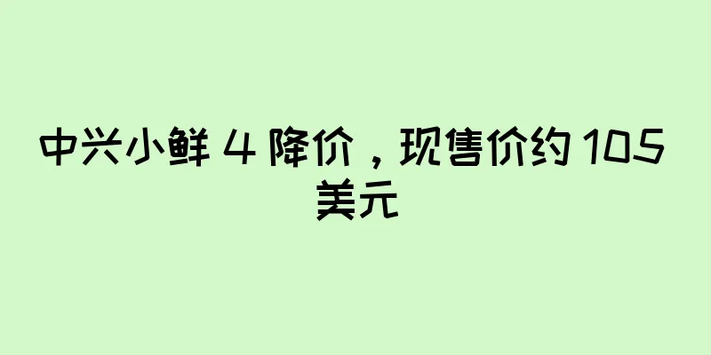 中兴小鲜 4 降价，现售价约 105 美元