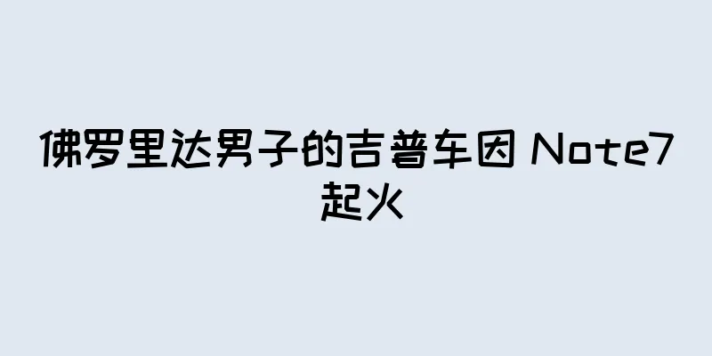佛罗里达男子的吉普车因 Note7 起火