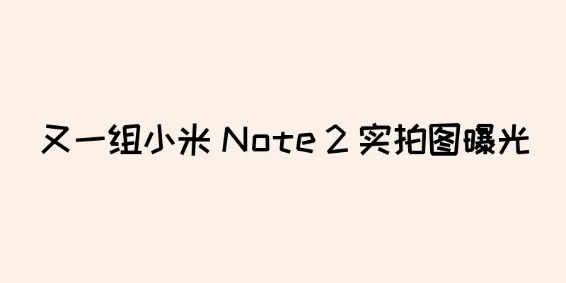 又一组小米 Note 2 实拍图曝光