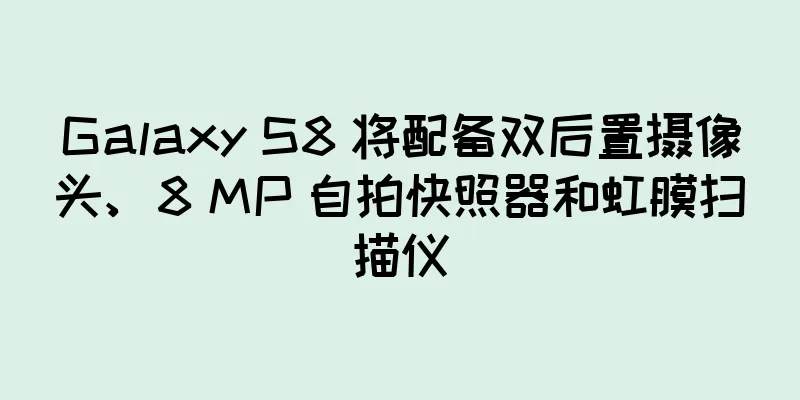 Galaxy S8 将配备双后置摄像头、8 MP 自拍快照器和虹膜扫描仪