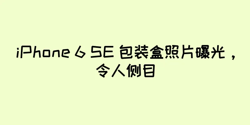 iPhone 6 SE 包装盒照片曝光，令人侧目