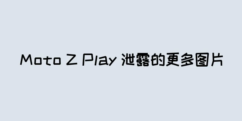 Moto Z Play 泄露的更多图片