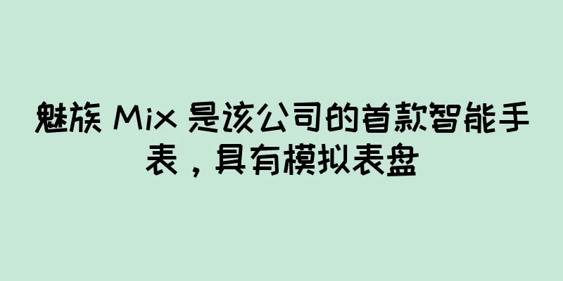 魅族 Mix 是该公司的首款智能手表，具有模拟表盘