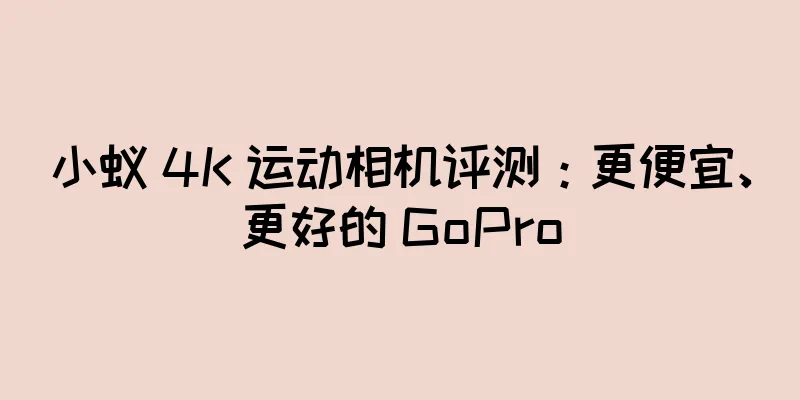 小蚁 4K 运动相机评测：更便宜、更好的 GoPro