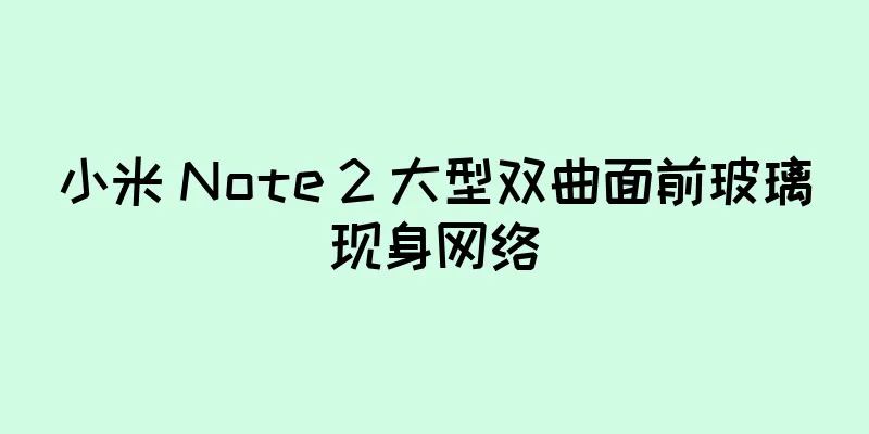 小米 Note 2 大型双曲面前玻璃现身网络