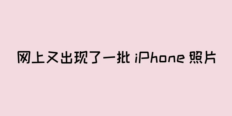 网上又出现了一批 iPhone 照片