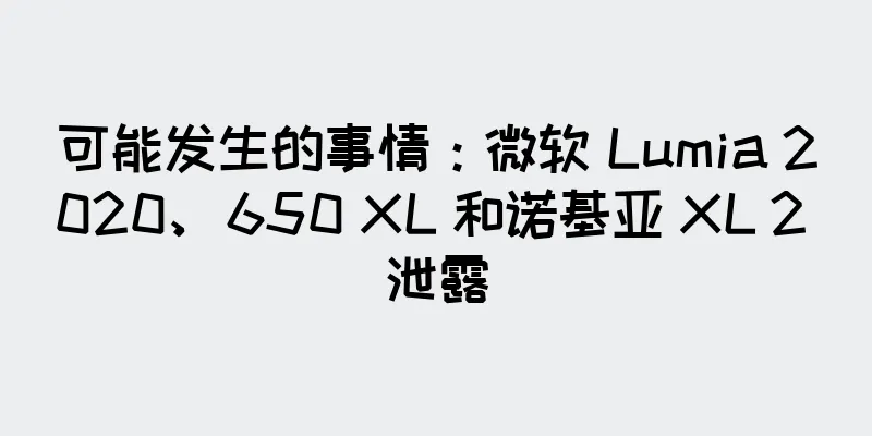 可能发生的事情：微软 Lumia 2020、650 XL 和诺基亚 XL 2 泄露