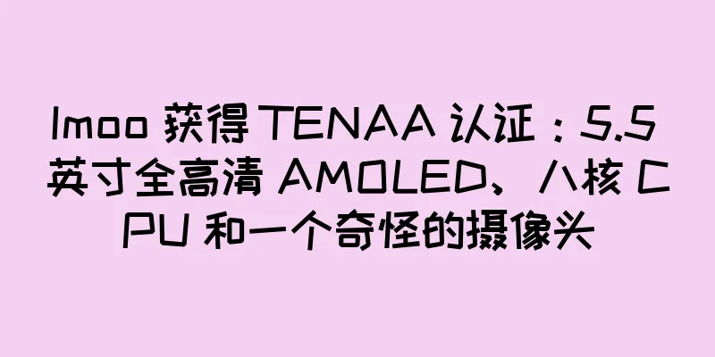 Imoo 获得 TENAA 认证：5.5 英寸全高清 AMOLED、八核 CPU 和一个奇怪的摄像头