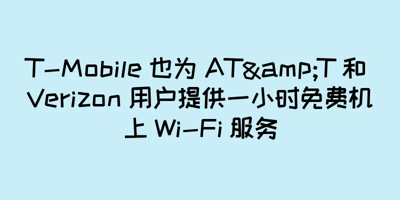 T-Mobile 也为 AT&T 和 Verizon 用户提供一小时免费机上 Wi-Fi 服务