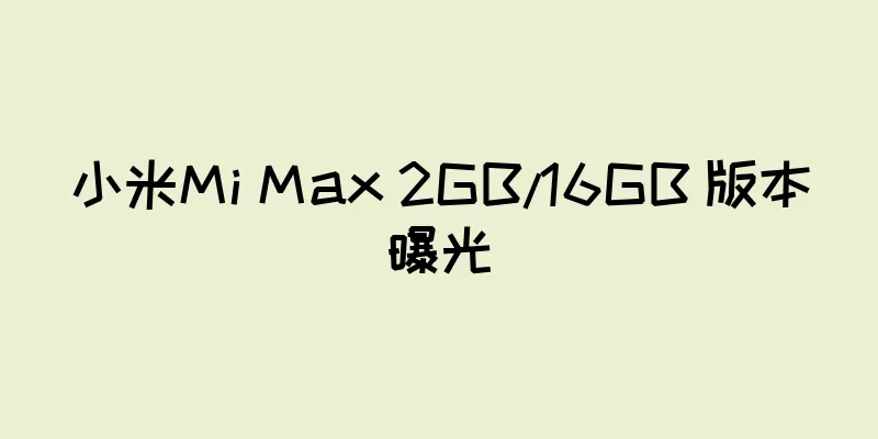 小米Mi Max 2GB/16GB 版本曝光