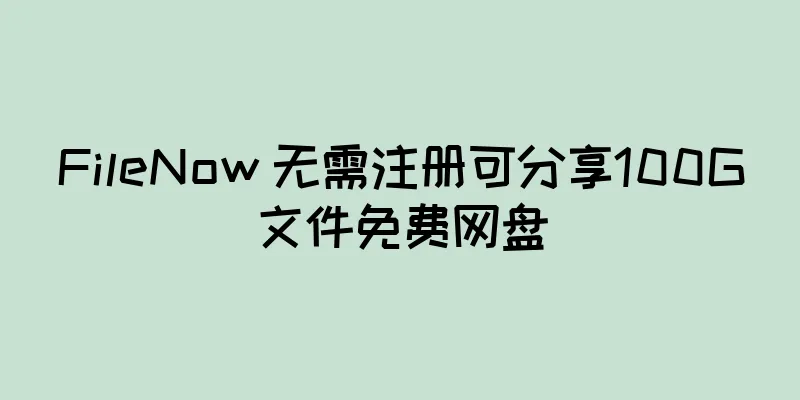 FileNow 无需注册可分享100G文件免费网盘