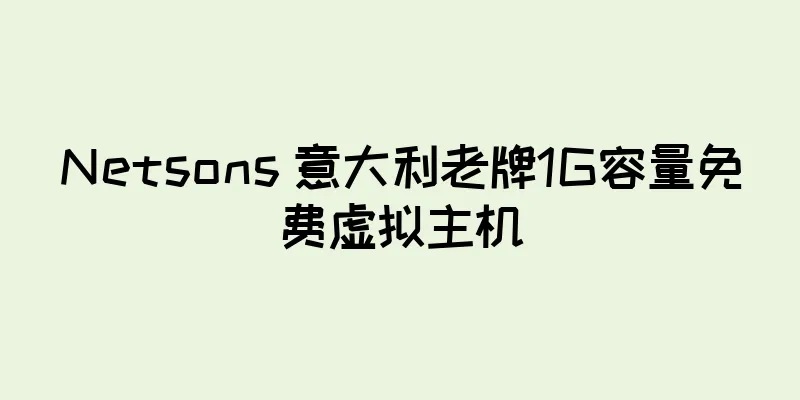 Netsons 意大利老牌1G容量免费虚拟主机