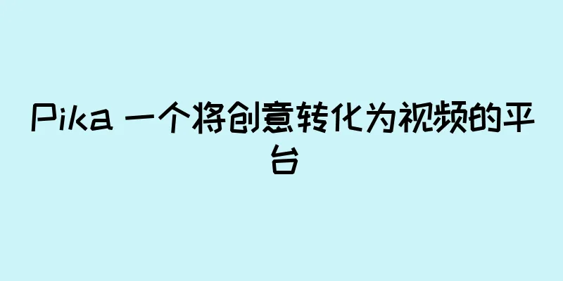 Pika 一个将创意转化为视频的平台
