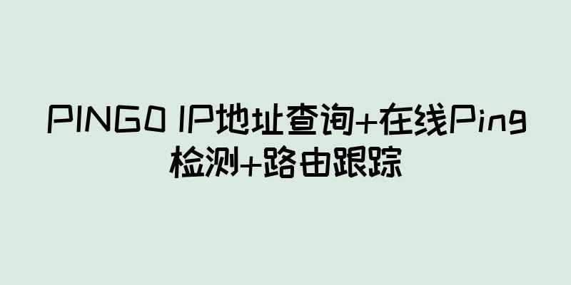 PING0 IP地址查询+在线Ping检测+路由跟踪